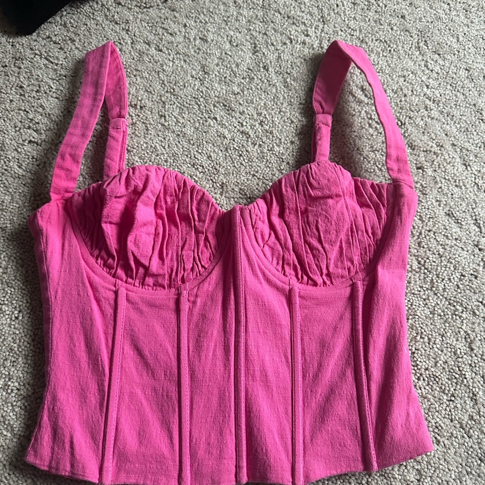 Princess Polly Hot Pink Bustier Top